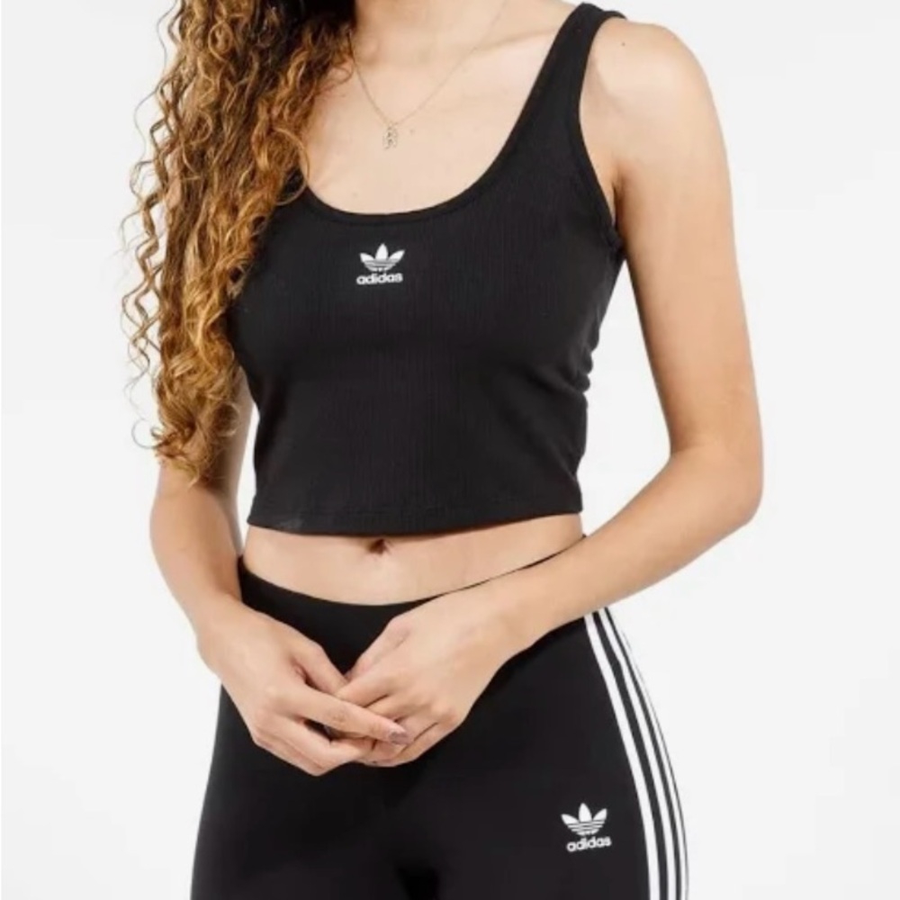Adidas Black Crop Tank Top